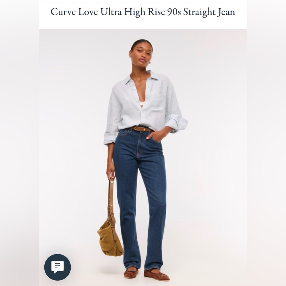 Abercrombie & Fitch Ultra High Rise 90s Straight Curve Love 29L